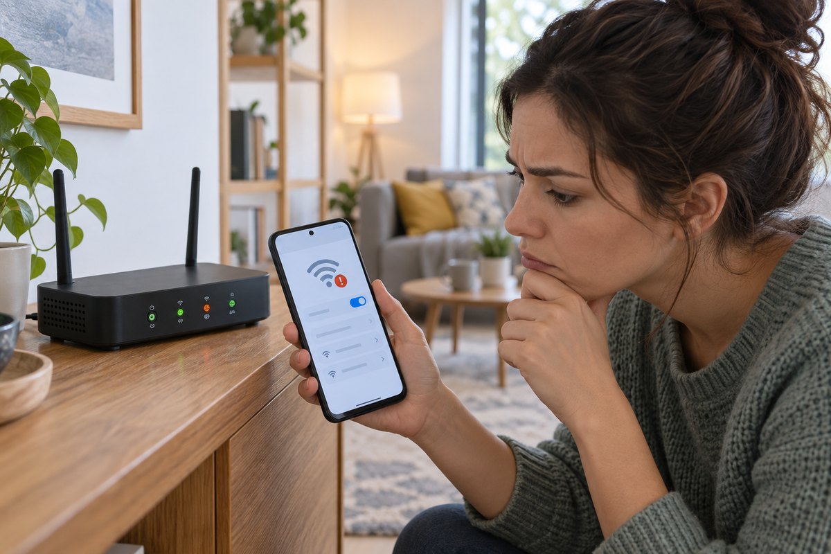 用户检查安卓手机WiFi与路由器状态