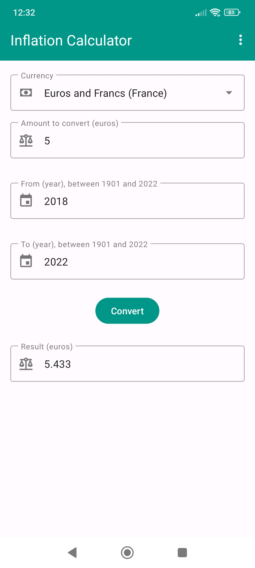 Inflation Calculator v2.19安卓版截图