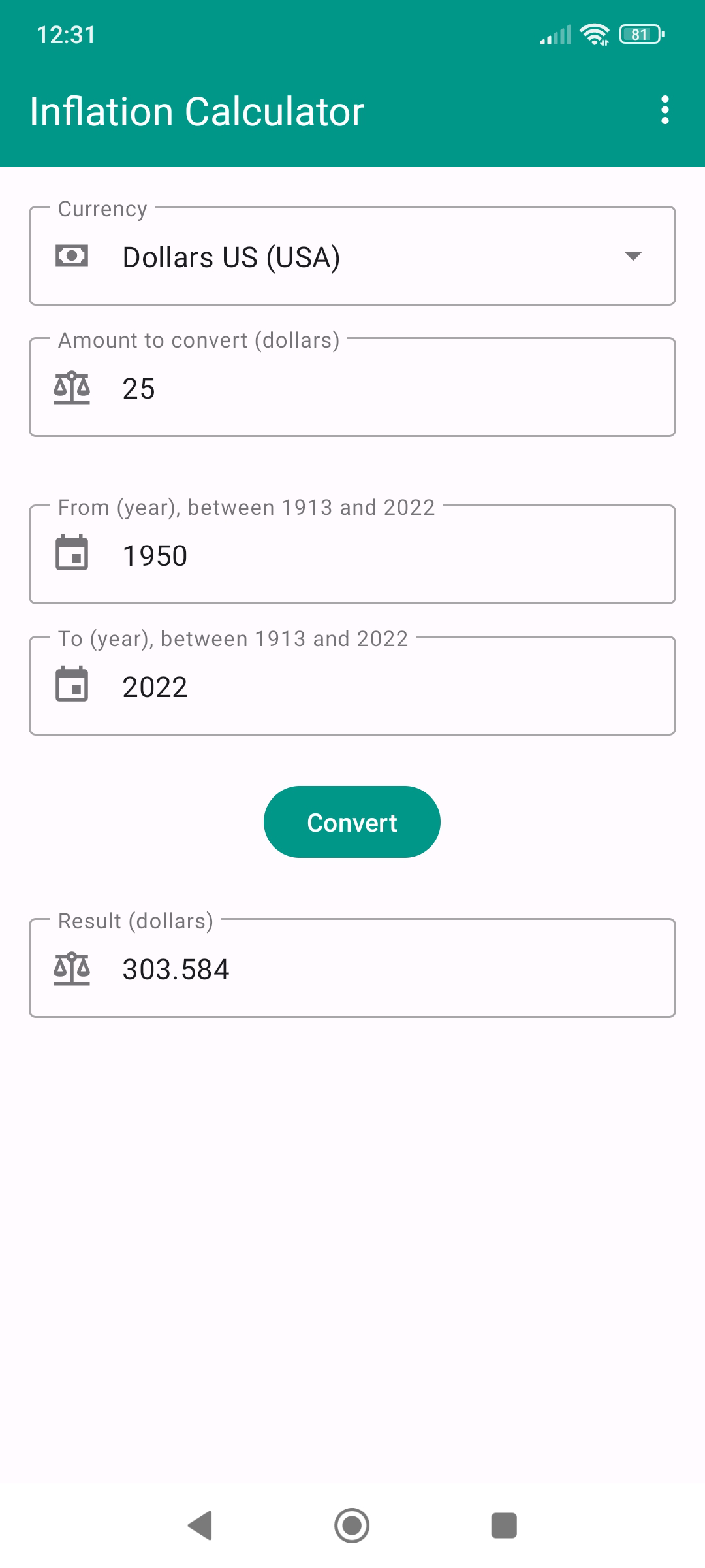 Inflation Calculator v2.19安卓版截图