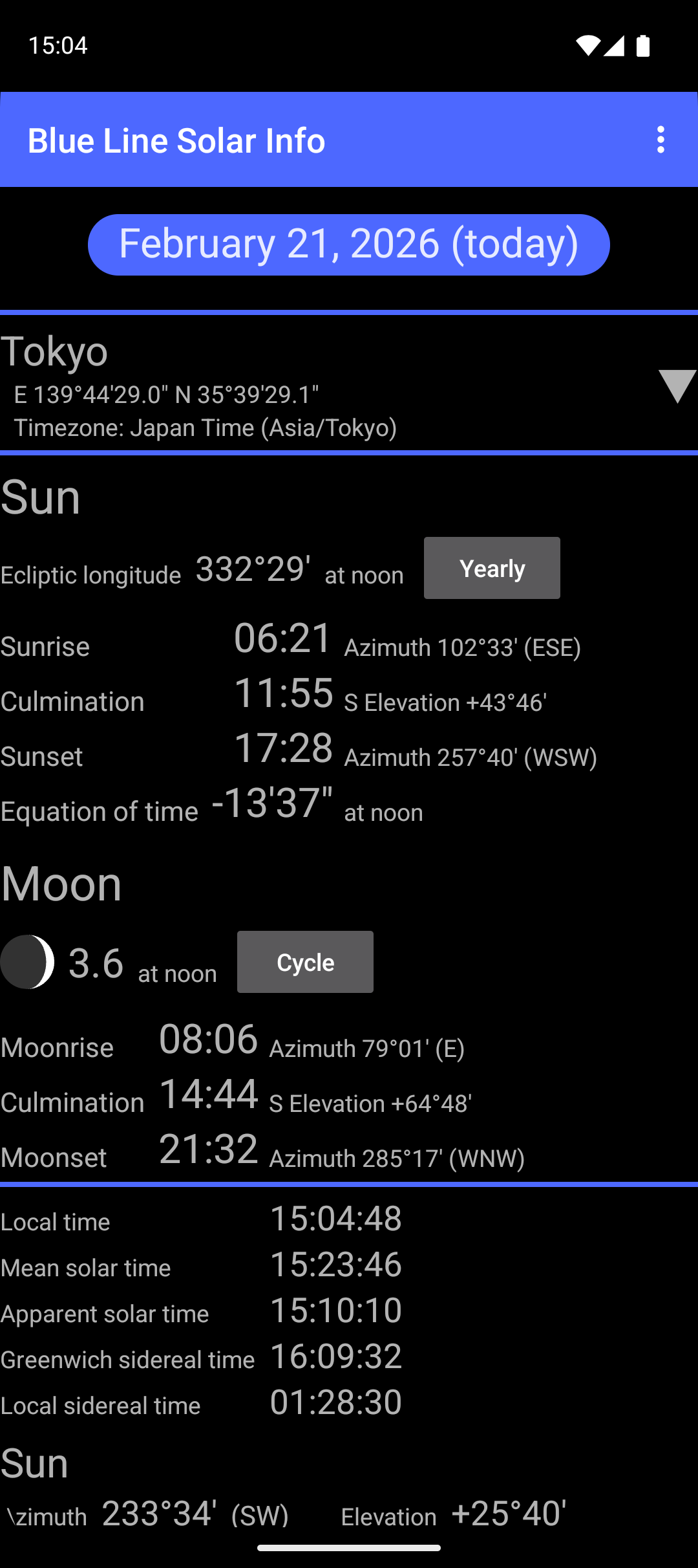 Blue Line Solar Info v0.1.6安卓版截图