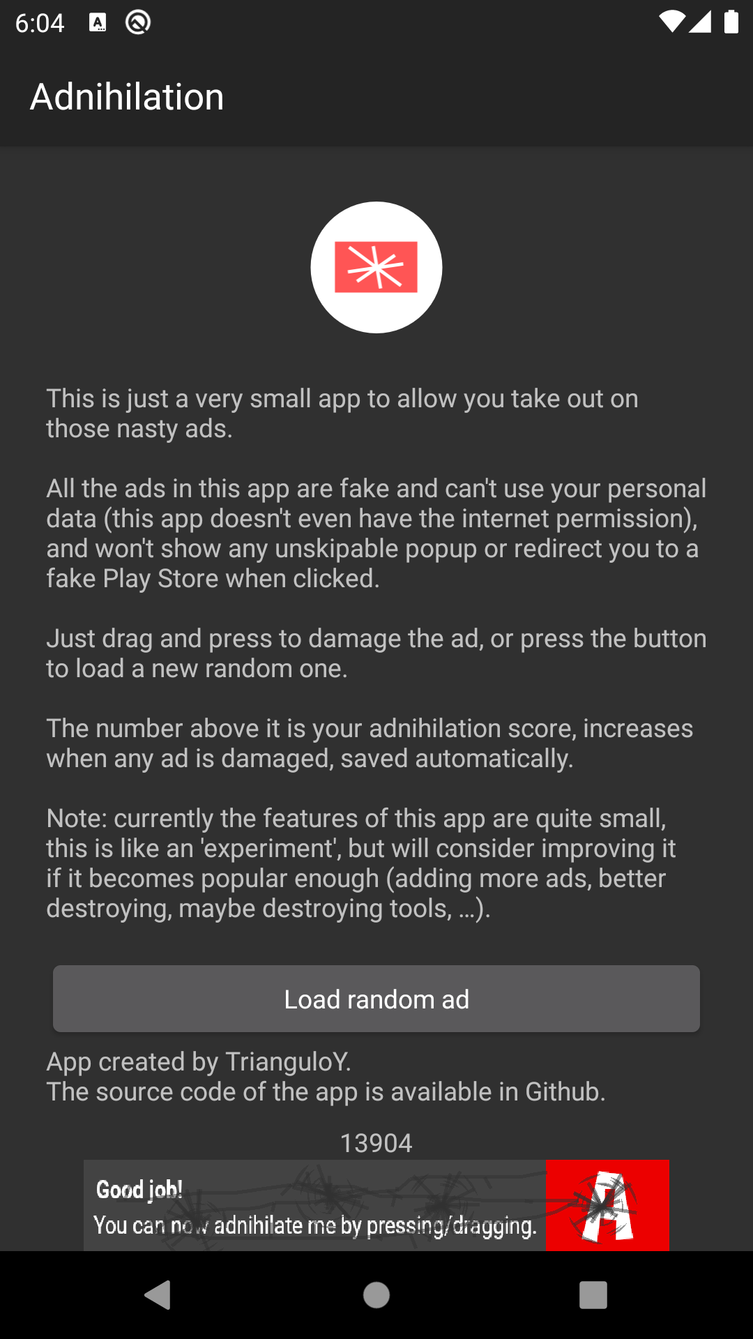Adnihilation广告破坏小游戏 v1.0安卓版截图