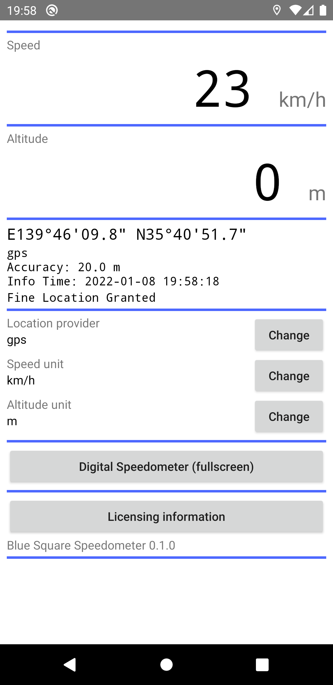 Blue Square Speedometer蓝方块速度表 v1.2.0安卓版截图