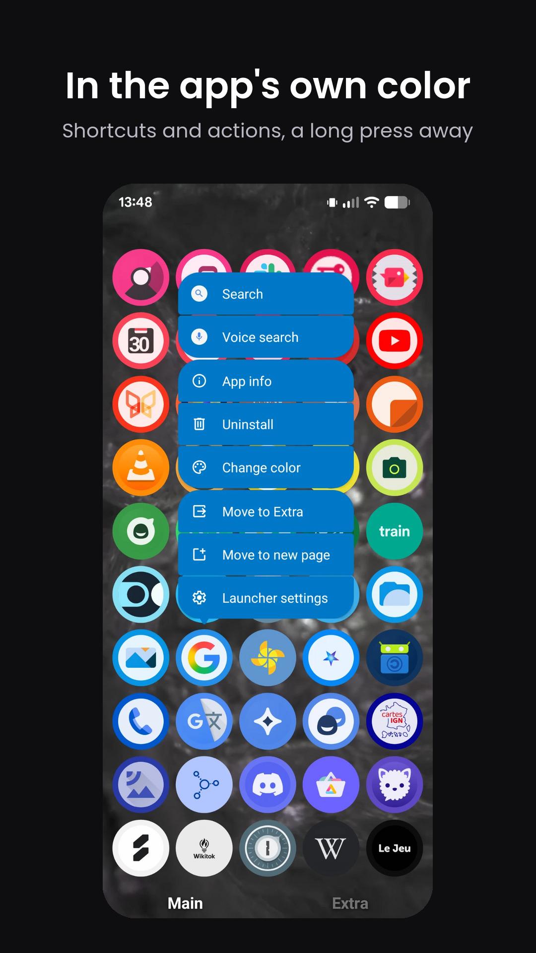 Chroma Launcher真实图标网格设置截图