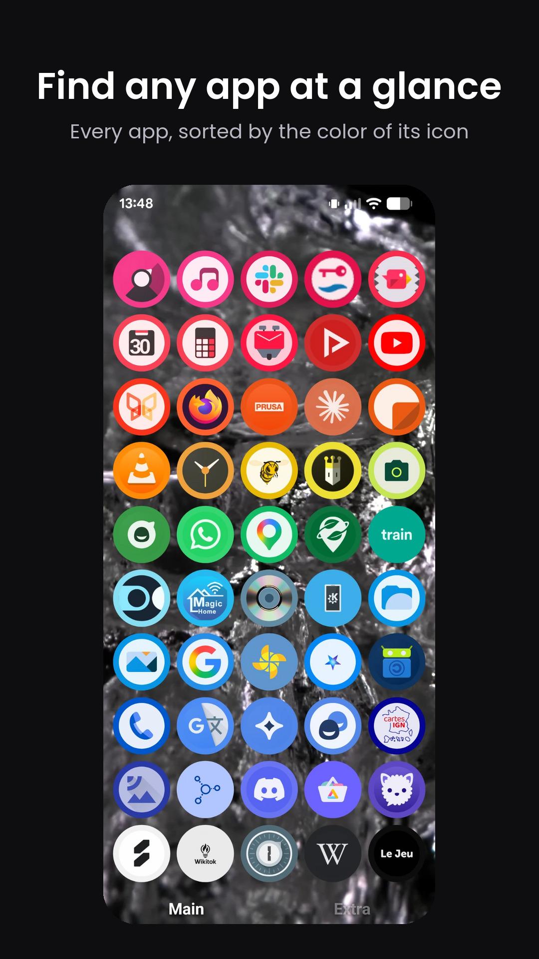 Chroma Launcher真实颜色分类桌面截图