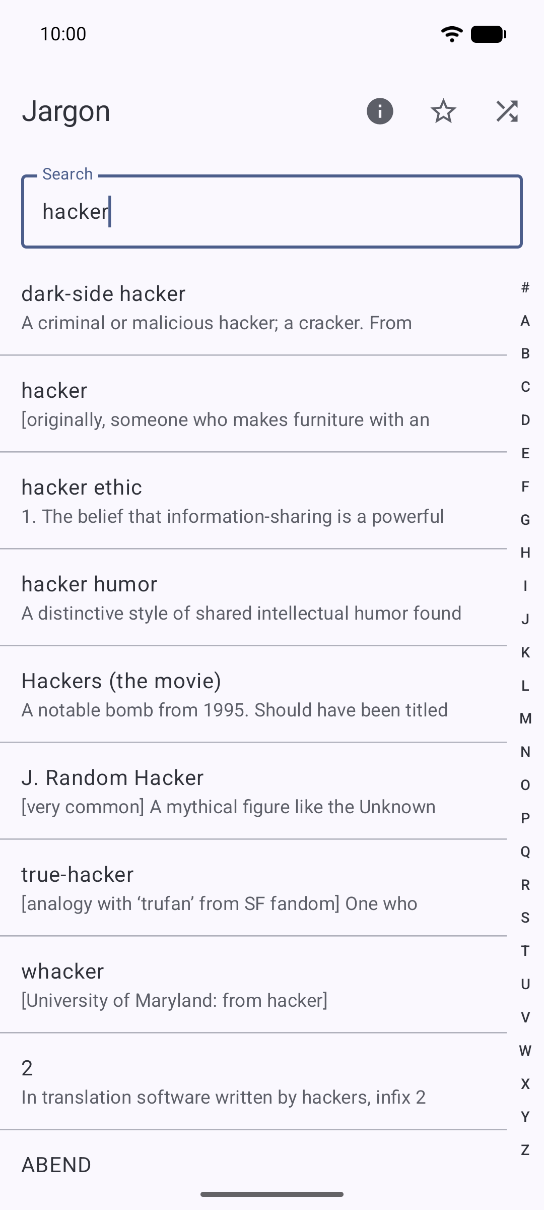 Jargon黑客文化词典 v1.1.0安卓版截图