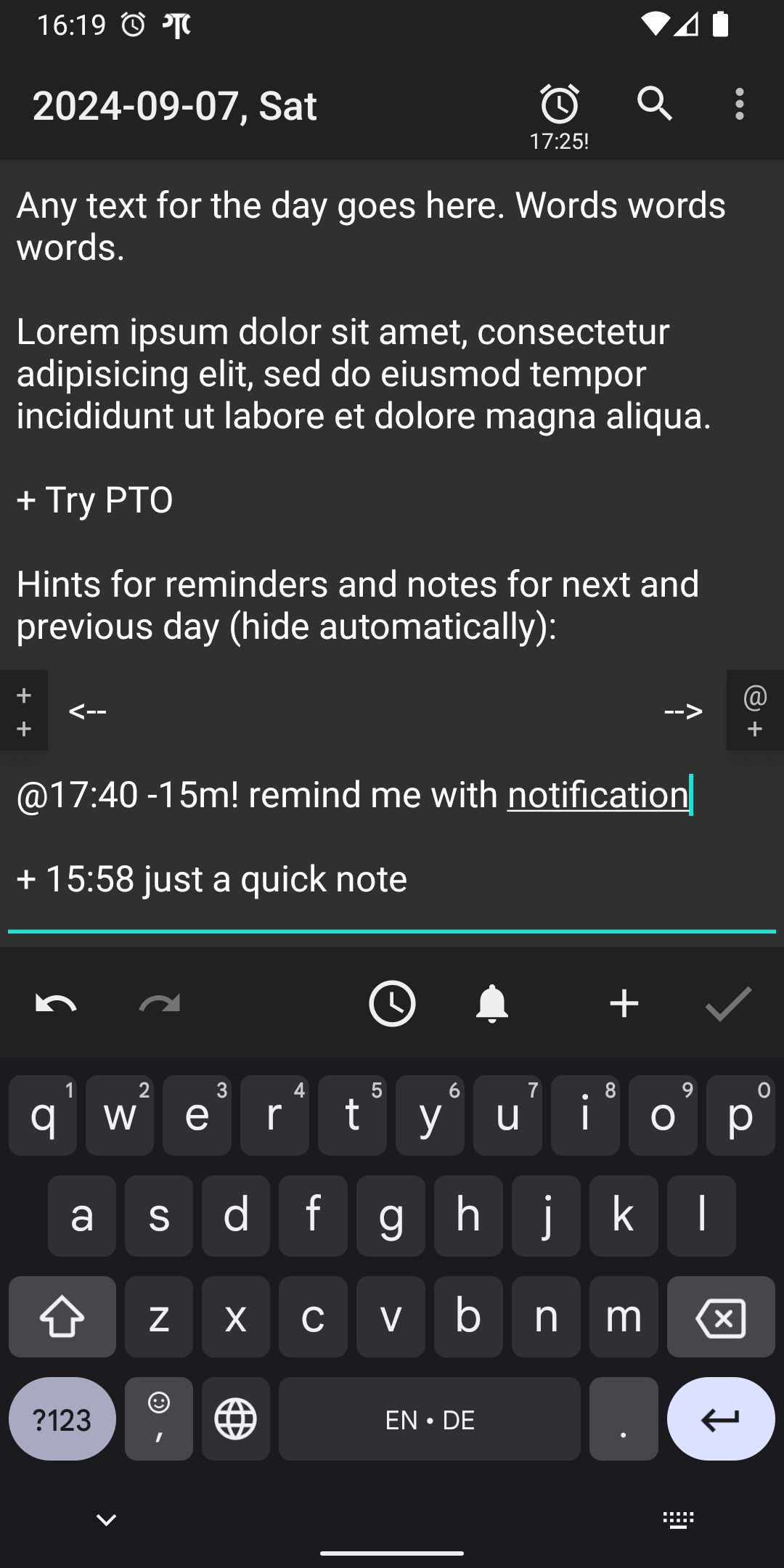 PTO纯文本日程笔记 v3.6.0安卓版截图