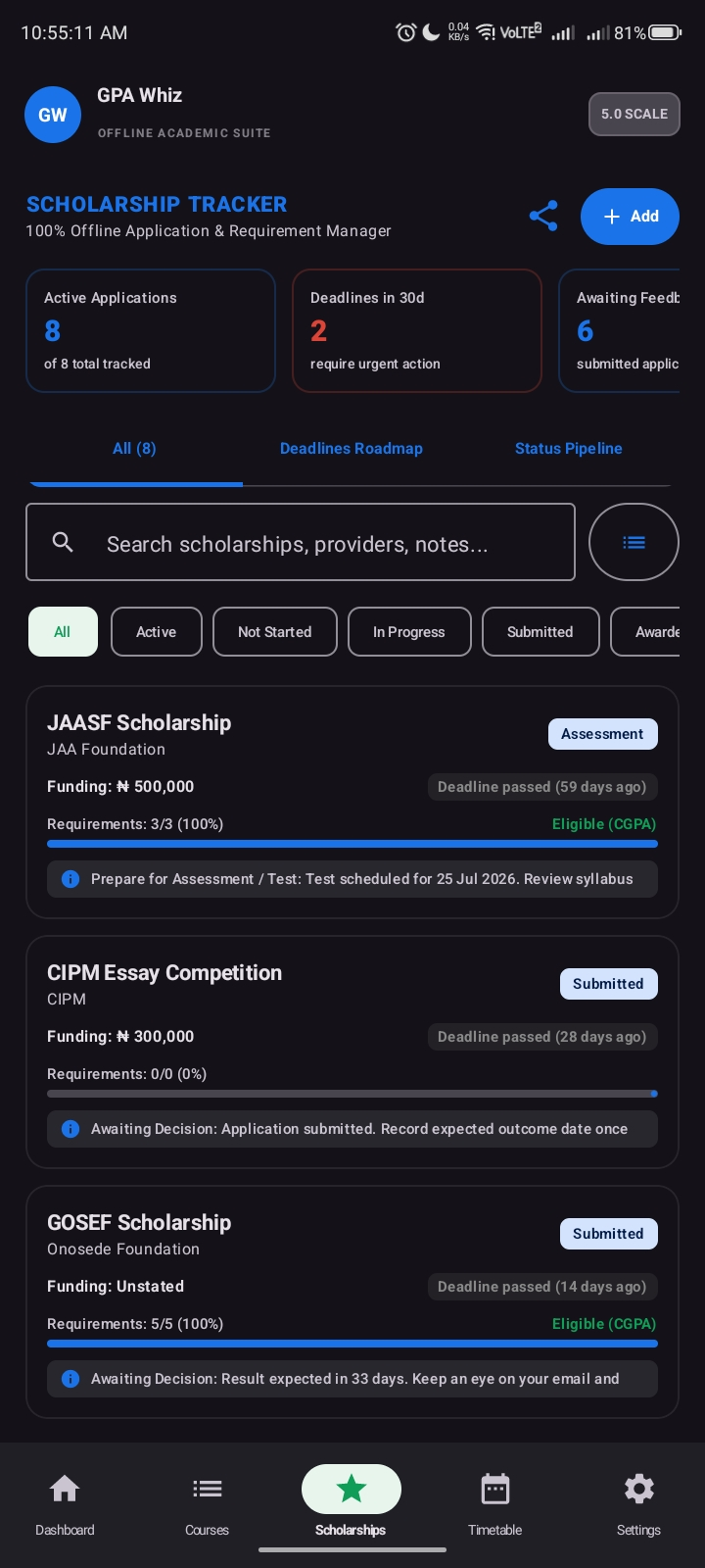 GPA Whiz成绩规划 v1.1.2安卓版截图