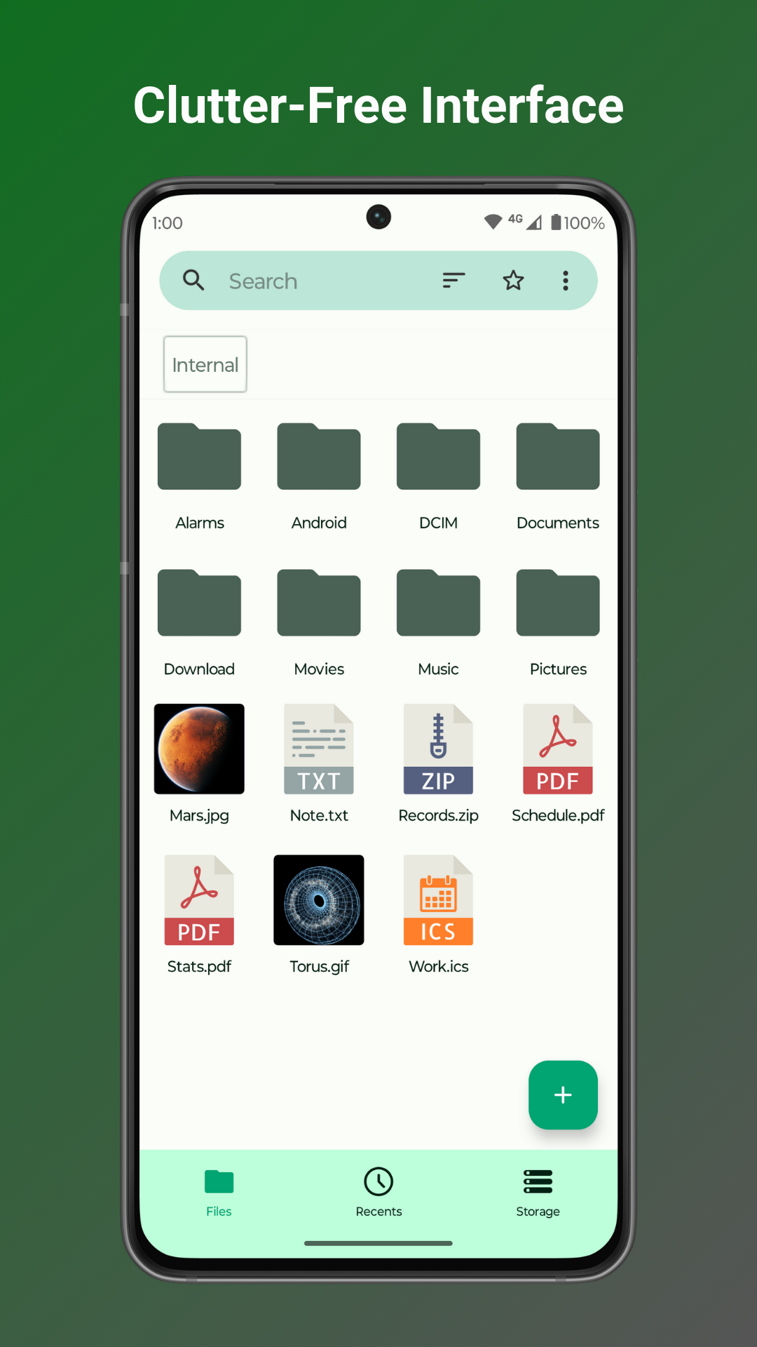 Fossify File Manager真实网格浏览截图