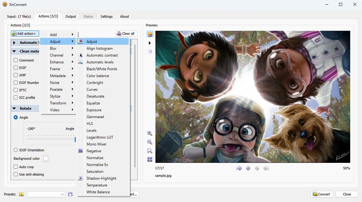 XnConvert v1.118.0 Windows图片批量转换工具截图